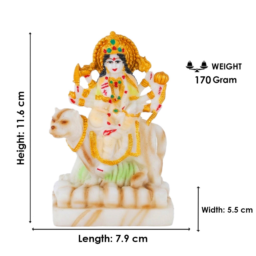 Beautifully White Marble Maa Durga Statue