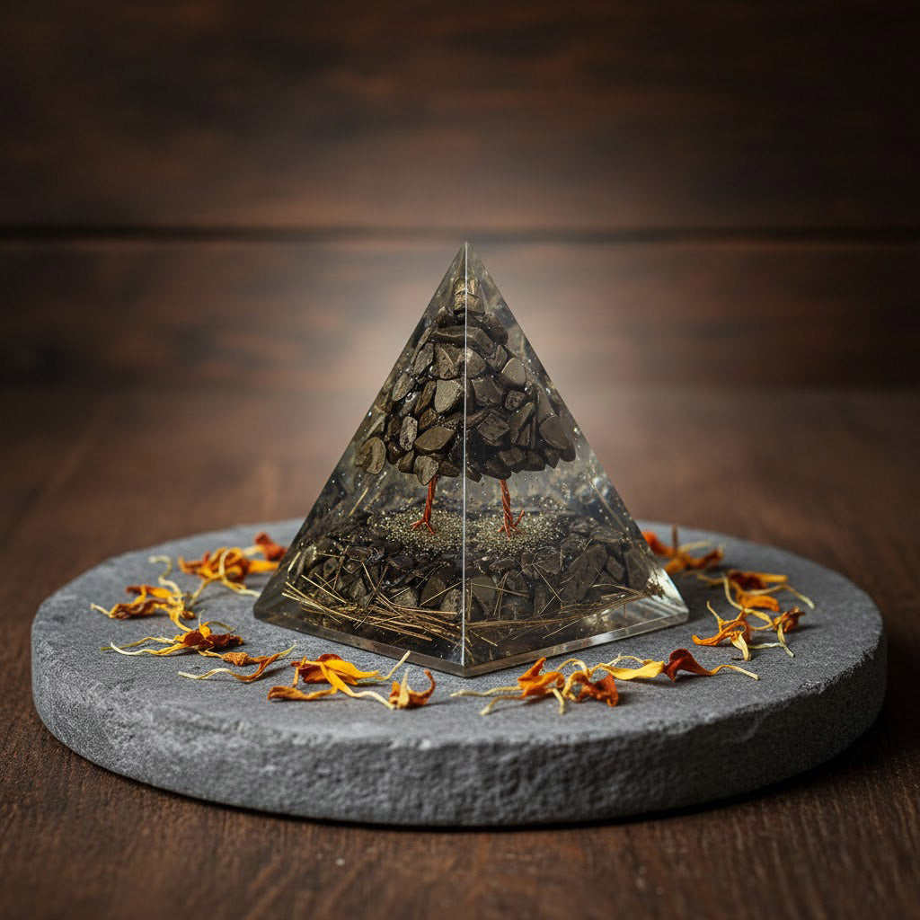 Pyrite Tree Pyramid Decorative Spiritual Piece