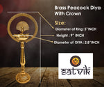 17 Inch Mor Kiran Style Brass Kerala Diya