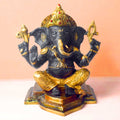 The "9.1 Inch Sacred Ganesh Idol" is a beautifully crafted statue of Lord Ganesha, symbolizing wisdom, success, and the removal of obstacles. Standing at 9.1 inches tall, it features intricate detailing and traditional attributes like the axe, lotus, and modak.