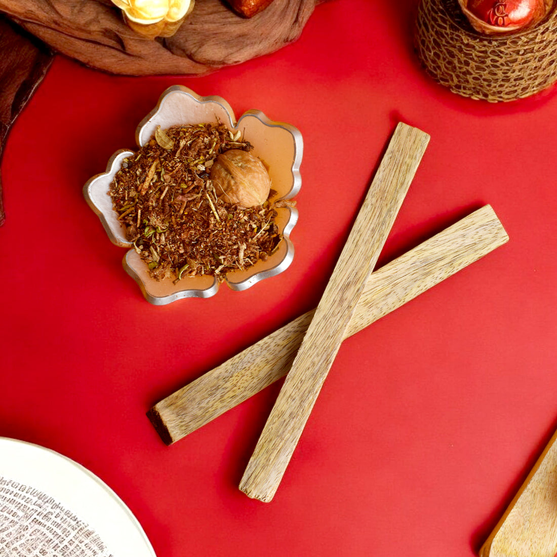 Hawan Kund with Hawan Samidha & Hawan Samagri – Complete Pooja Set Combo