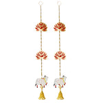 Decorative Lotus Shubh Labh and Cow Wall Hanging