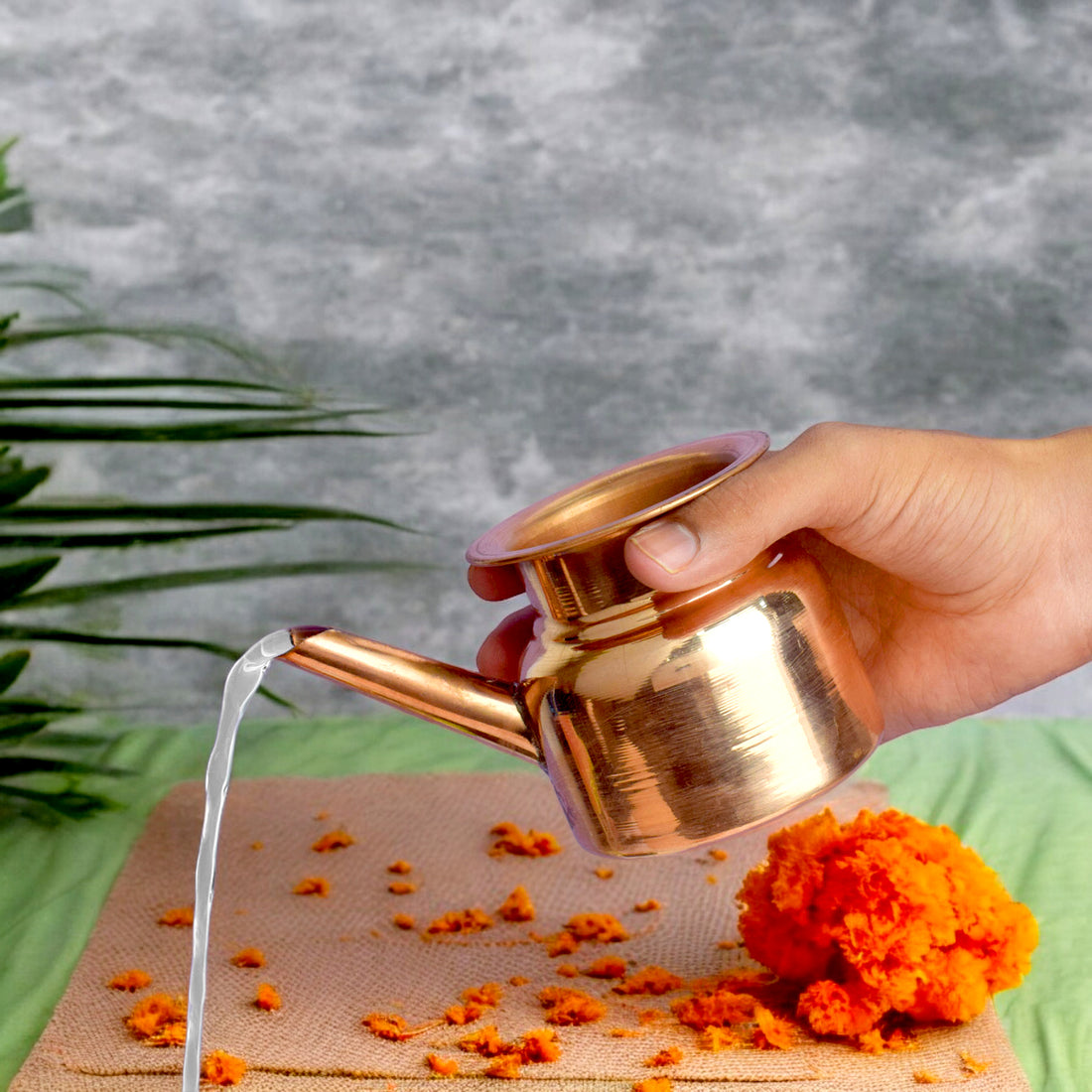 Pure Copper Kalash with Spout (Lota) for Pooja & Rituals
