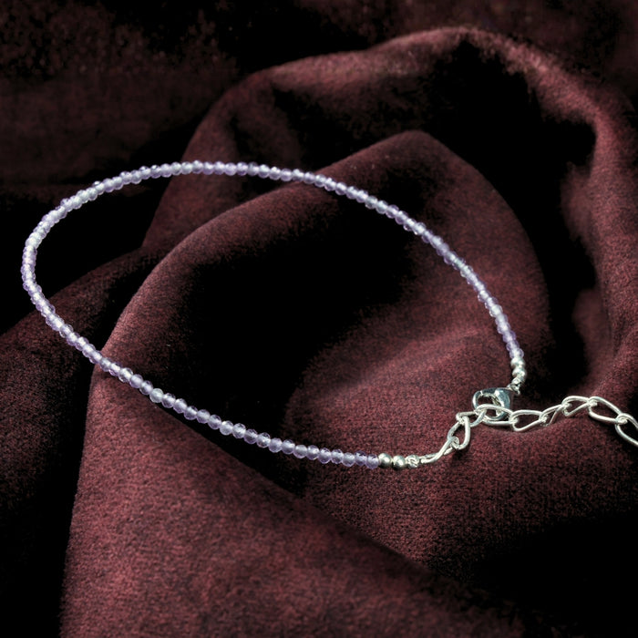 Amethyst healing stone anklet for calm, clarity, and emotional balance, India’s Largest Puja Accessories Brand- www.satvikstore.in
