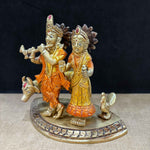 5.5 Inch Radha Krishna Pair Idol with Cow