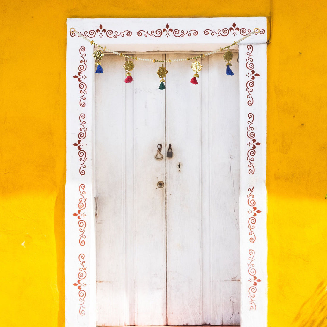 Traditional OM Toran with tassels for Door Decoration