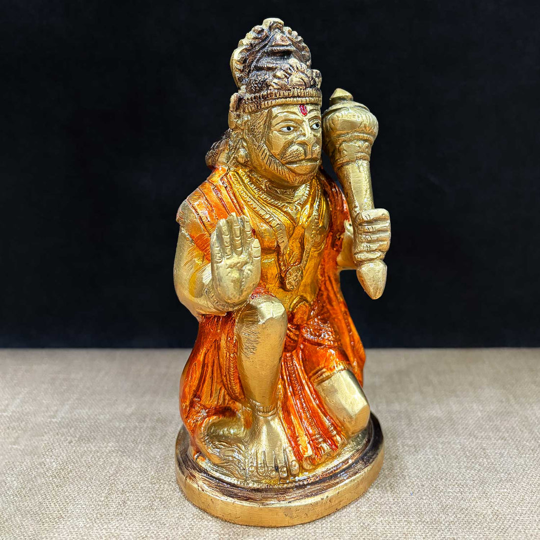 6.1 Inch Brass Hanuman Statue