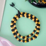 Ebony & White Scented Mala 108+1 Beads Peace & Positivity Govt Certified