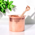 Premium Pure Copper Panch Patra Puja Glass and Spoon