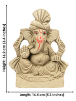 6.5 Inch Pagdi Eco-Friendly Ganesha Idol