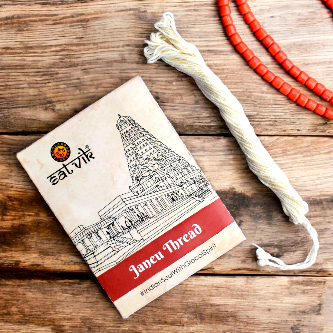 1 Pc White Cotton Janeu Thread (Safed Janeu) for Puja & Rituals