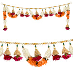 Beautiful Flower Toran with Side Latkans (Color-Assorted)