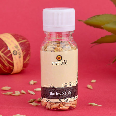 Barley Seeds (Jau) for Hawan & Pooja are considered sacred and are commonly used in religious ceremonies, especially during Navratri. These seeds represent fertility, prosperity, and are offered during hawan to invoke divine blessings – India’s Largest Pooja Accessories Brand – www.satvikstore.in