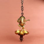 Brass Dancing Ganesha Panchmukhi Hanging Diya | No.1 Brass Idol Store www.satvikstore.in 
