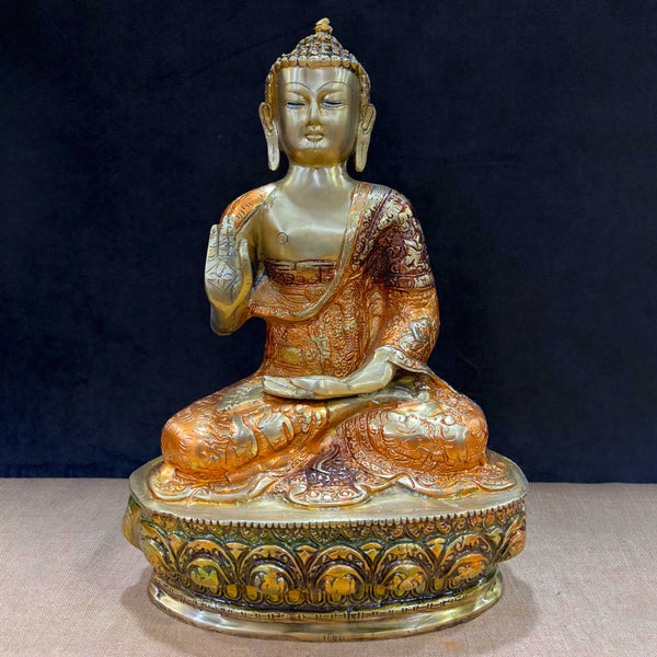 12.2 Inch Brass Buddha Sculpture: A Timeless Piece for Spiritual Harmony