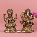 2 Inch Brass Laxmi Ganesh Idol – Compact Divine Statue for Home Temple, Diwali Puja, or Gifting Purposes. No.1 Brass Idol Store www.satvikstore.in 