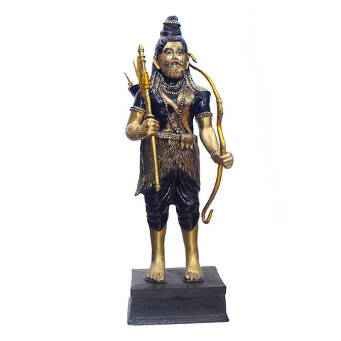 48 Inch Large Brass Lord Parashurama Statue with Bow & Axe – Exclusive Collector’s Piece, Symbolizing Divine Power, Courage, and Justice for Temple or Grand Decor. India's Largest Puja Accessories Brand - Satvik No. 1 Brass Idol Collection 

