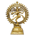 41-inch Large Brass Nataraja Statue – Dancing Shiva in Fire Arch, Symbolizing Cosmic Dance, Creation, and Destruction for Temple Decor. India's Largest Puja Accessories Brand - Satvik No. 1 Brass Idol Collection 

