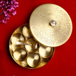 Brass Pooja Samagridaan with seven containers offers an efficient and sacred way to organize your puja items, ensuring all essentials are kept in place for a harmonious and complete ritual experience – India’s Largest Pooja Accessories Brand – www.satvikstore.in