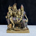 7.9 Inch Shiv Parivaar Brass Statue – Divine Family Idol for Puja Room & Spiritual Energy. No.1 Brass Idol Store www.satvikstore.in 
