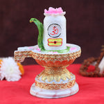 Premium Mahadev Shivling Resin White Statue