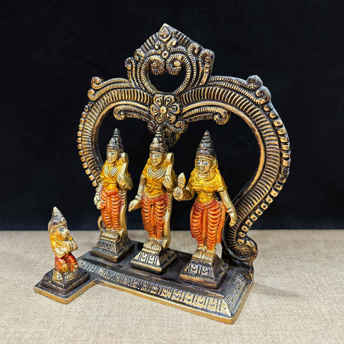 6.9 Inch Exquisite Brass Ram Darbar Idol