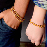 Gold Plated Rudraksha Bracelet with Premium IGP Coating (Combo)