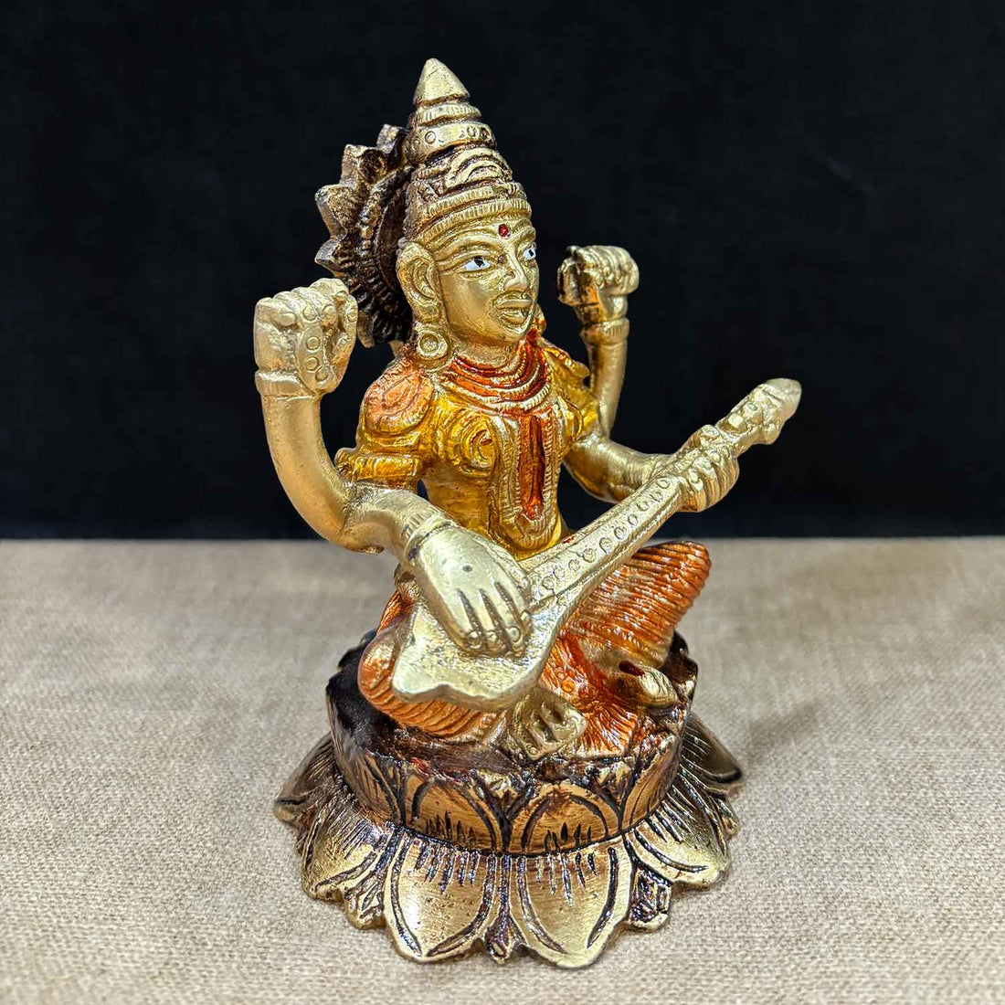 4.5 Inch Handcrafted Saraswati Statue