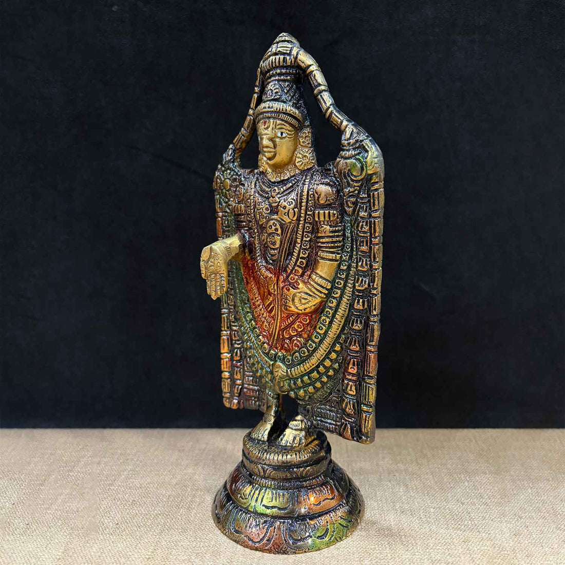 8 Inch Tirupati Balaji Antique Finish Statue