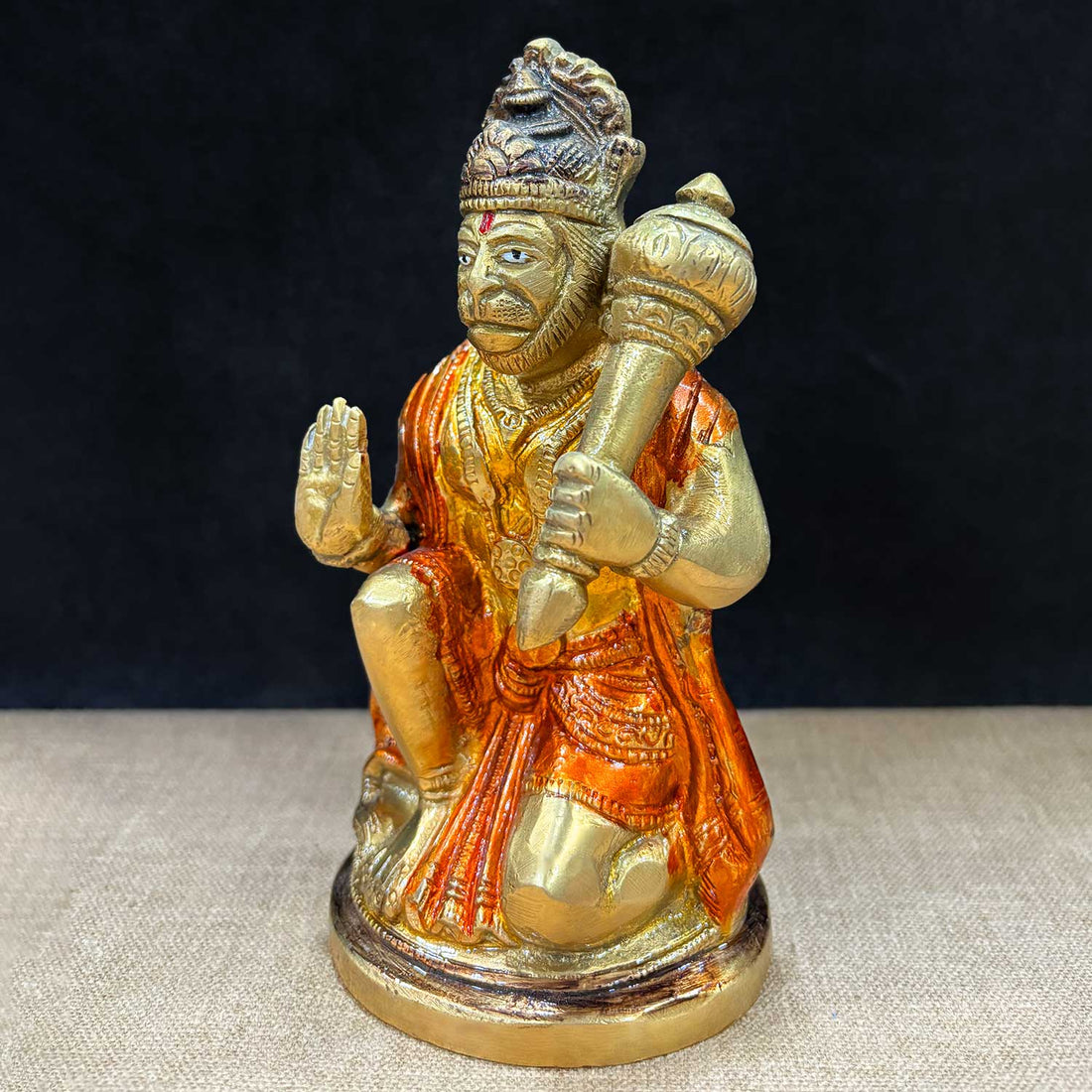 6.1 Inch Brass Hanuman Statue