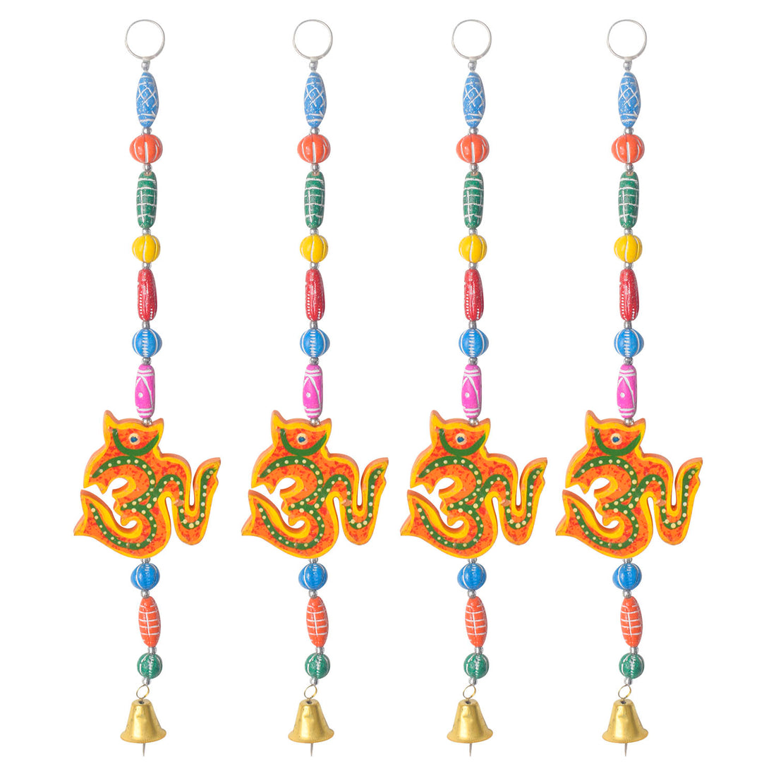 Traditional OM Wall Hanging with Bell – Pooja Room & Entrance Decor
