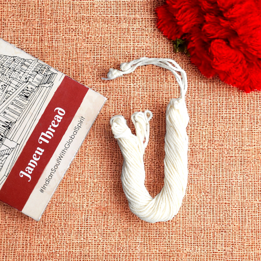 1 Pc White Cotton Janeu Thread (Safed Janeu) for Puja & Rituals