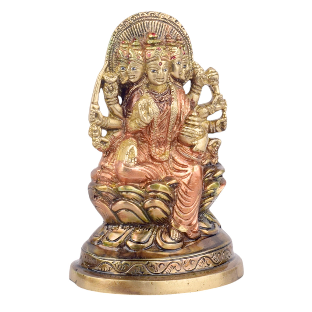 The 5.5 Inch Panchmukhi Laxmi Idol Symbol of Prosperity and Divine Blessings is a beautifully crafted idol that embodies the powerful and multifaceted energy of Goddess Laxmi, the deity of wealth, prosperity, and abundance. This unique idol features Panchmukhi (five-faced) Laxmi, representing the five different aspects of life that she governs – wealth, health, education, prosperity, and peace.