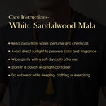 Certified 8mm 100% Original Authentic Mysore White Sandalwood (Chandan) thread Jap Mala