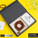 Certified 100% original authentic red sandalwood (Chandan) jap mala from Andhra Pradesh, handcrafted for meditation, prayer, and spiritual use. India’s Premium Jap Mala Store - www.satvikstore.in