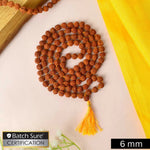 Certified brown Rudraksha mala for mantra chanting, meditation, and spiritual healing. India’s Premium Rudraksha Jap Mala Store- www.satvikstore.in