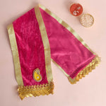 Charming pink Angvastra Patka Dupatta | India’s Largest Pooja Accessories Brand – www.satvikstore.in
