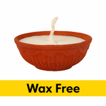 Satvik Pure Desi Ghee Akhand Jyot 6 to 8 Hours Burning Clay Diya Pack of 1