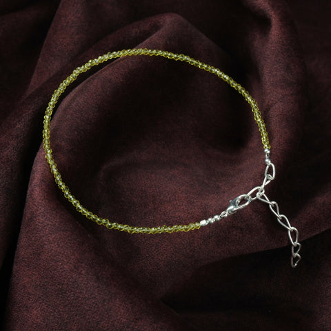 Citrine healing stone anklet for abundance and positivity. India’s Largest Puja Accessories Brand- www.satvikstore.in