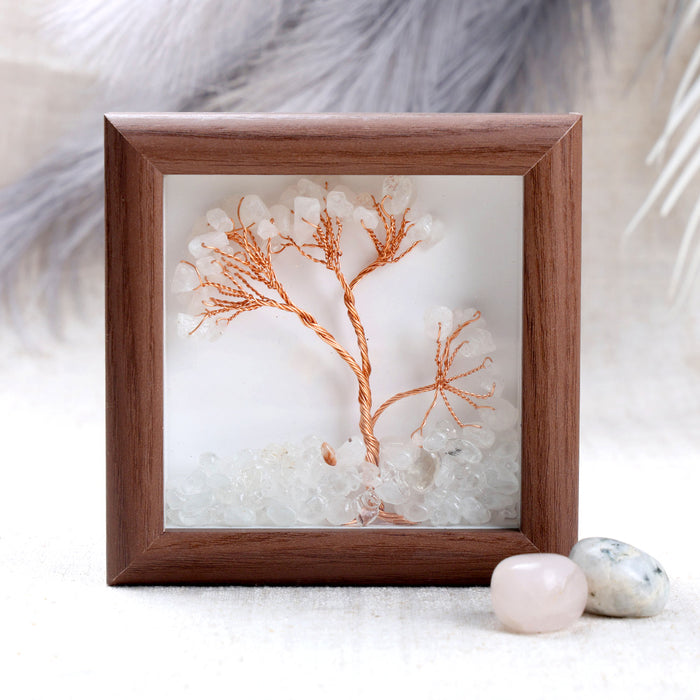 Clear quartz crystal tree frame | India’s Largest Puja Accessories Brand- www.satvikstore.in