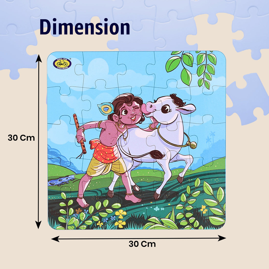 Kids Jigsaw Puzzle - Krishna with Cow | Fun, Focus & Devotion | Tiny Flute Puzzle