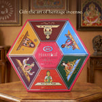 Cycle Heritage Celebration Collection – Signature Temple Incense Cones Inspired by 6 Indian Heritage Art Forms (72 Cones + Free Holder)