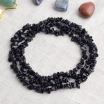 Black Onyx Crystal Necklace for Chakra Healing & Protection