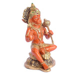 7.9 Inch Shree Kesari Hanuman Sitting Brass Idol