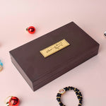 Gold Plated Guru Ji Sukrana Charan Paduka Box with Mahadev and Waheguru