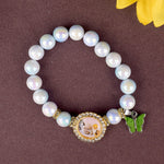 Butterfly Blue & White Shade Bracelet with Jai Guruji Swaroop Handmade Bracelets