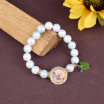 Butterfly Blue & White Shade Bracelet with Jai Guruji Swaroop Handmade Bracelets