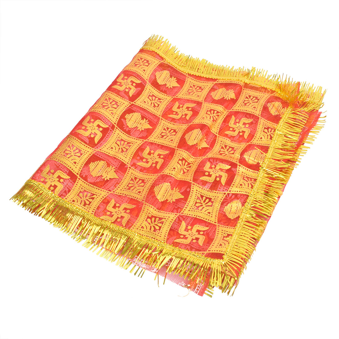 Divine Swastika & Kalash Chunni for Mata Idol – 40x12 Inch