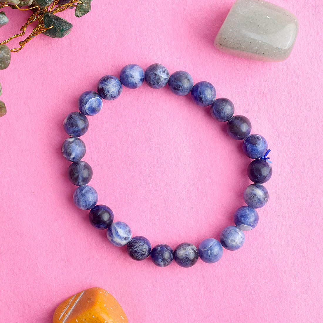 Authentic Sodalite Crystal Bracelet for Reiki Healing 8 MM
