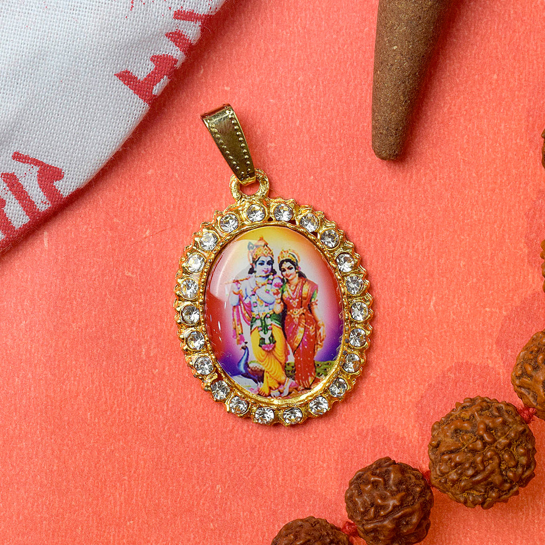 Infinite Love: Radha Krishna Locket of Affection